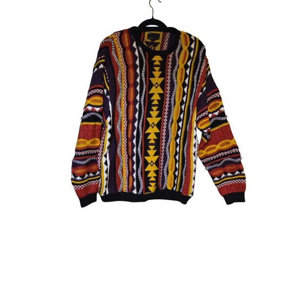 ASOS Other - Vintage Asos Geo-Tribal Design Tundra Men's Coogi‎ Style Sweater 3D Textured 90s
